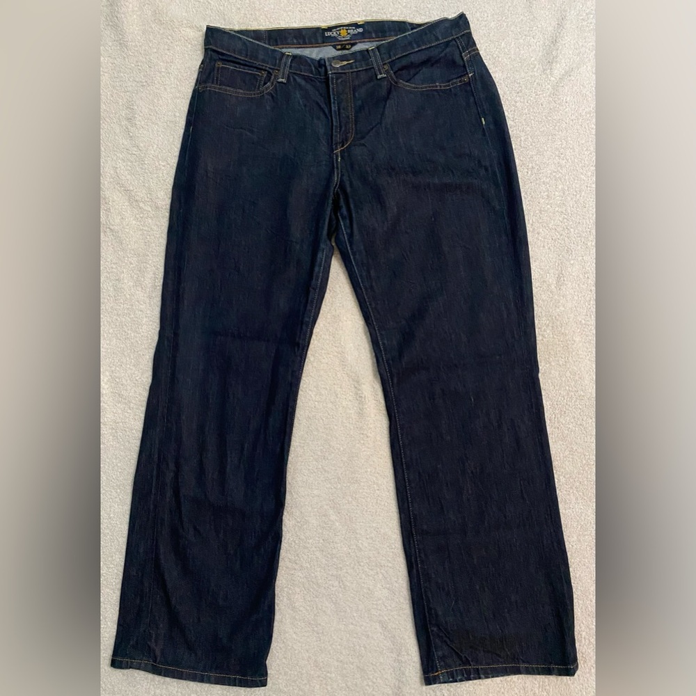 Lucky Brand Easy Rider Mid Rise Straight Stretch Jeans Women’s 16/33 Dark Wash